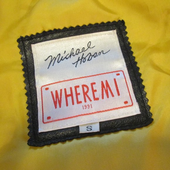 MICHAEL HOBAN GENUINE LEATHER RARE BOMBER BULL JACKET - Picture 6 of 16